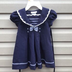 Girl’s Adorable 3T Bonnie Jean Black Dress w/ White Lace Trim